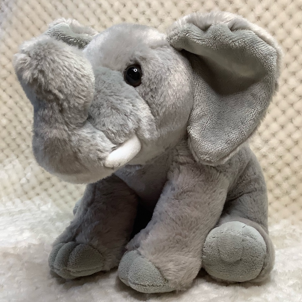 Aurora World Destination Nation Plush Grey Elephant Stuffed Animal Toy